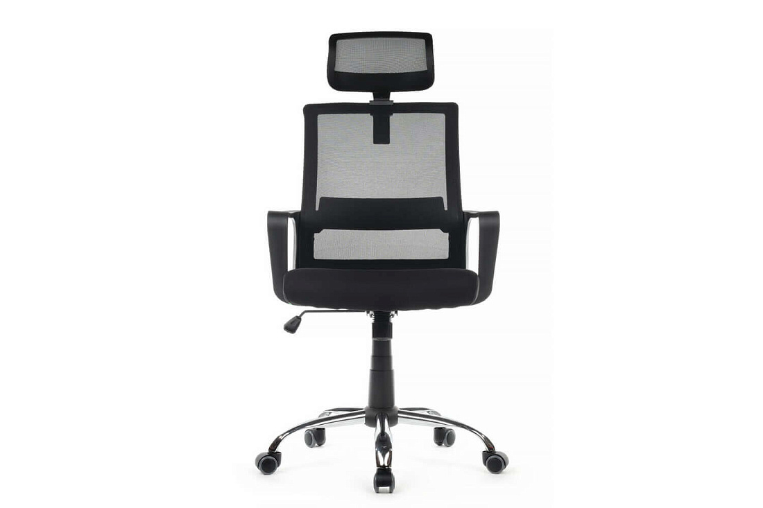 кресло rv chair mint 1029hb чёрная сетка / чёрная ткань фото
