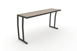 Стол учебный трёхместный DESK DK-1500S Дуб Аттик / Антрацит металл фото