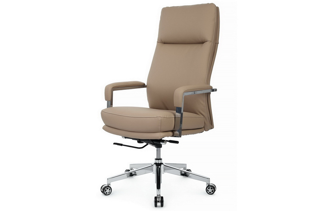 кресло руководителя rv chair leon a916-1 бежевая экокожа фото