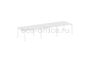 Стол переговорный (3 столешницы) METAL SYSTEM QUATTRO 5x5 50БП.ПРГ-3.3 Белый / Белый металл фото