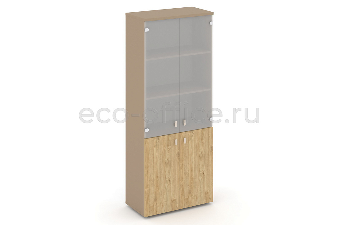 Шкаф высокий широкий ESTETICA ES.ST-1.2 Латте / Тиквуд Светлый купить в Москве