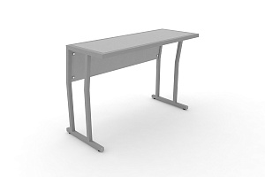 Стол учебный двухместный с царгой DESK DK-1100SP Серый / Серый металл фото