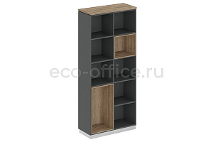 Стеллаж высокий CITY СИ 302-1 Дуб Гладстоун светлый / Дуб Гладстоун светлый / Антрацит фото