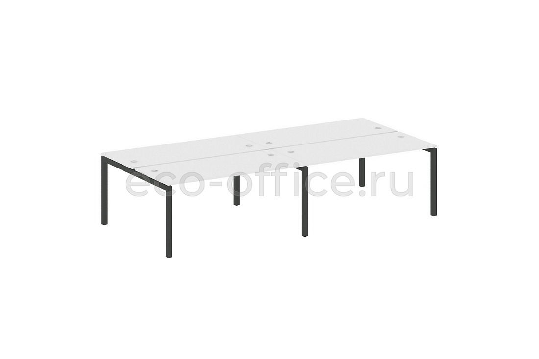 Рабочая станция на 4 рабочих места METAL SYSTEM QUATTRO 5x5 50БП.СМ-4.4 Белый / Антрацит металл  стоимость