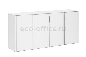 Шкаф низкий 4 двери GALA CRE4/980 CRV WHITE GLASS фото