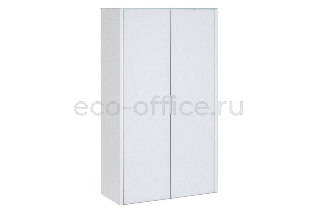 Гардероб 2 двери GALA LIB2/980 + LIBSH/980 WHITE crvGLASS купить в Москве