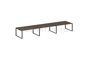 Стол переговорный (3 столешницы) METAL SYSTEM STYLE БО.ПРГ-3.5 Венге Цаво / Антрацит металл фото