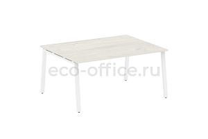 Стол переговорный (1 столешница) METAL SYSTEM STYLE БА.ПРГ-1.4 Дуб Наварра / Белый металл фото