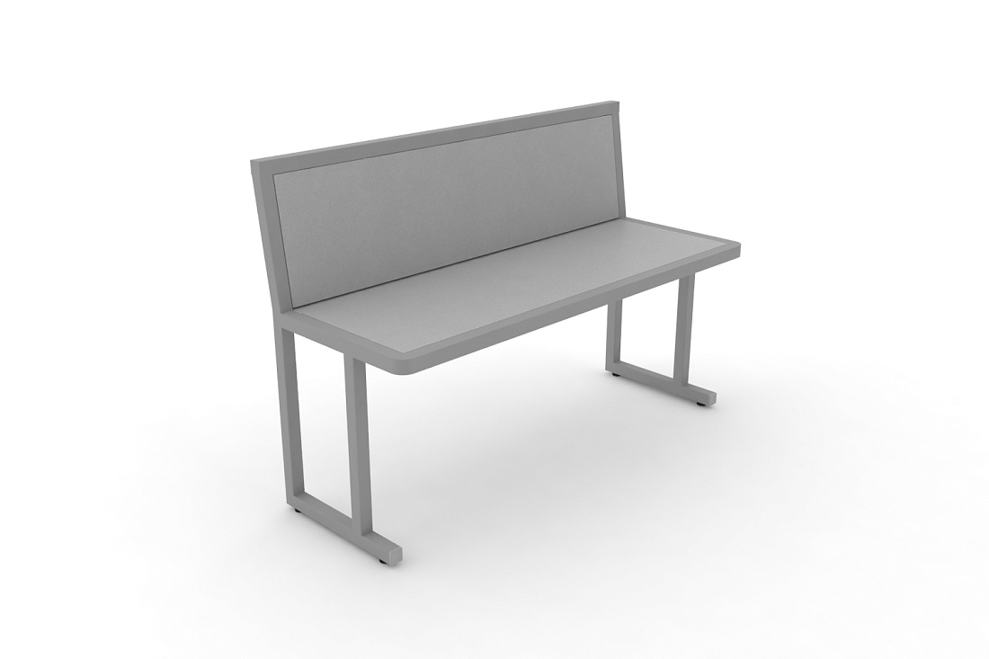 Скамья учебная двухместная DESK DK-1100L Серый / Серый Металл  стоимость