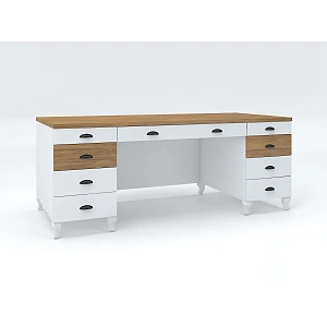 Стол письменный белый/engadina Protech КМ-71-1 Белый/Энгадина фото