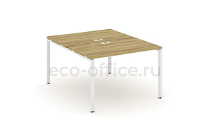 Рабочая станция на 2 места CONCEPT CN.DRS-002 Дуб Винченцо / Белый металл фото