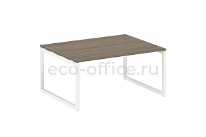 Стол переговорный (1 столешница) METAL SYSTEM QUATTRO 5x5 50БО.ПРГ-1.4 Вяз Благородный / Белый металл фото
