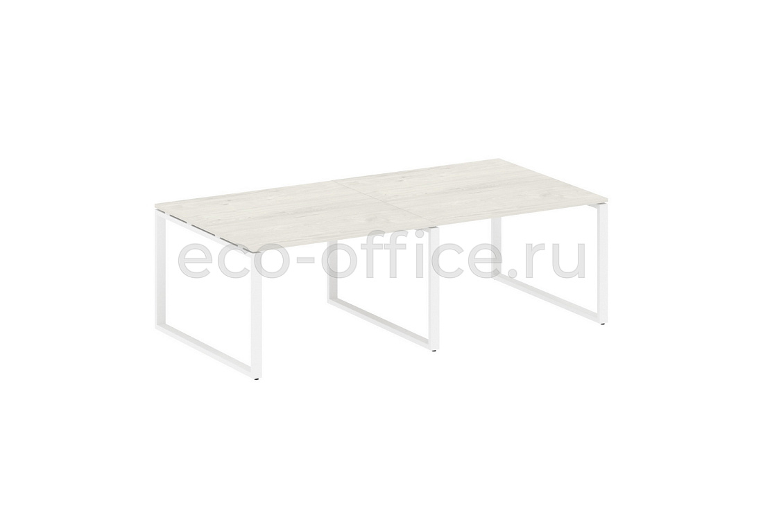 Стол переговорный (2 столешницы) METAL SYSTEM STYLE БО.ПРГ-2.2 Дуб Наварра / Белый металл  стоимость