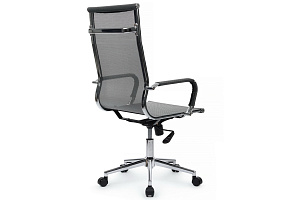 Кресло руководителя RV Chair HUGO 6001-1SE Серебристо-серая сетка фото