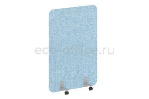 Перегородка на металлических опорах, на роликах R-LINE SOFT AP.R-100-150 Рогожка Romeo 01 / Серый металл фото