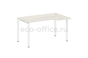 Стол криволинейный правый METAL SYSTEM STYLE БП.СА-2 (R) Дуб Наварра / Белый металл фото