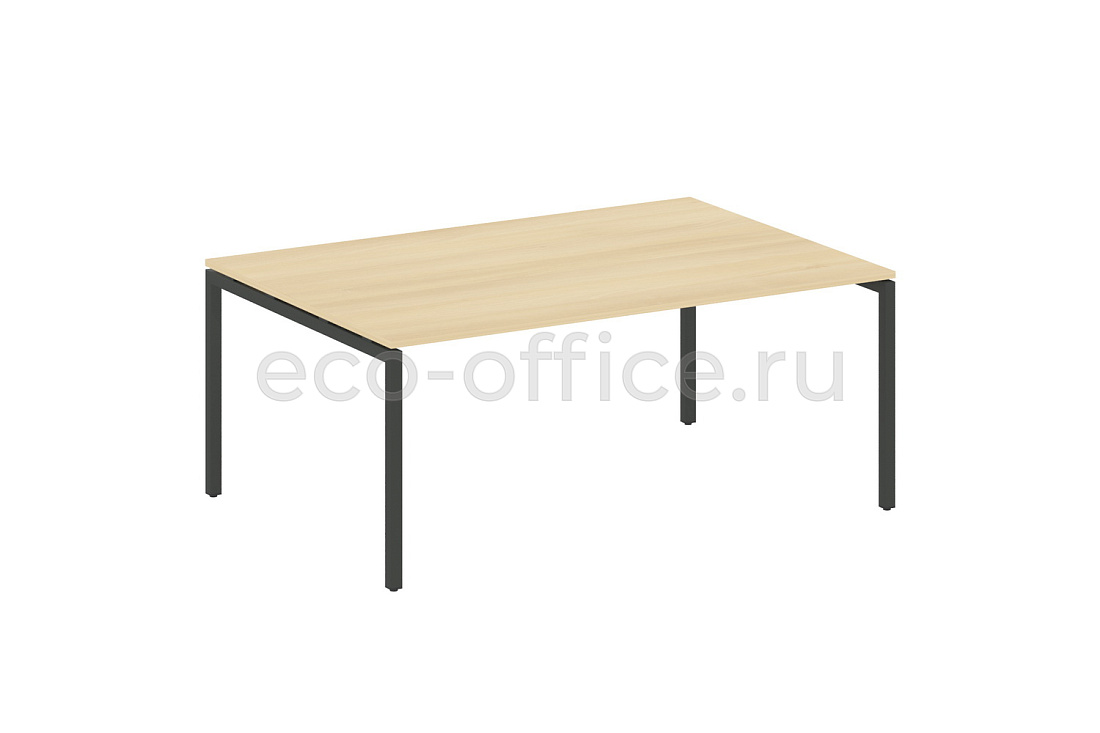 Стол переговорный (1 столешница) METAL SYSTEM QUATTRO 4x4 40БП.ПРГ-1.5 Акация Лорка / Антрацит металл  стоимость