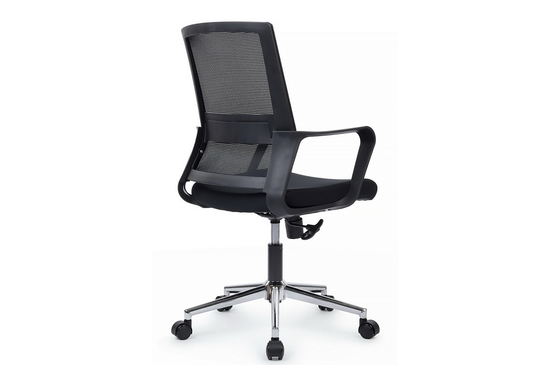 кресло rv chair mint m1029mbe чёрная сетка / чёрная ткань фото