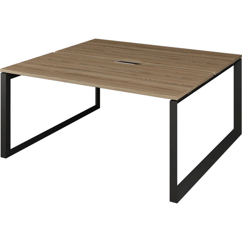 бенч двойной на 2 рабочих места на металлокаркасе protech нтмп.о.б2-120 дуб сафари/антрацит фото