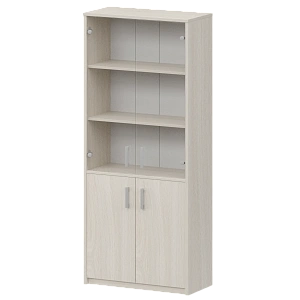 Шкаф комбинированный с прозрачным стеклом Protech А-310/А-стл310пр Ясень шимо фото