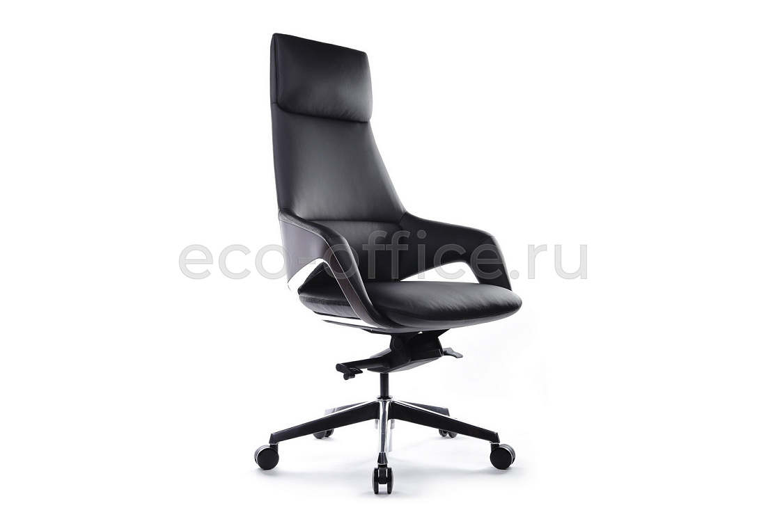 Кресло руководителя RV Design AURA FK005-A Чёрная кожа купить в Москве