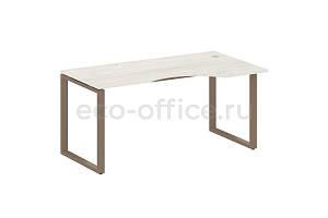 Стол криволинейный правый METAL SYSTEM STYLE БО.СА-1 (R) Дуб Наварра / Мокко металл фото