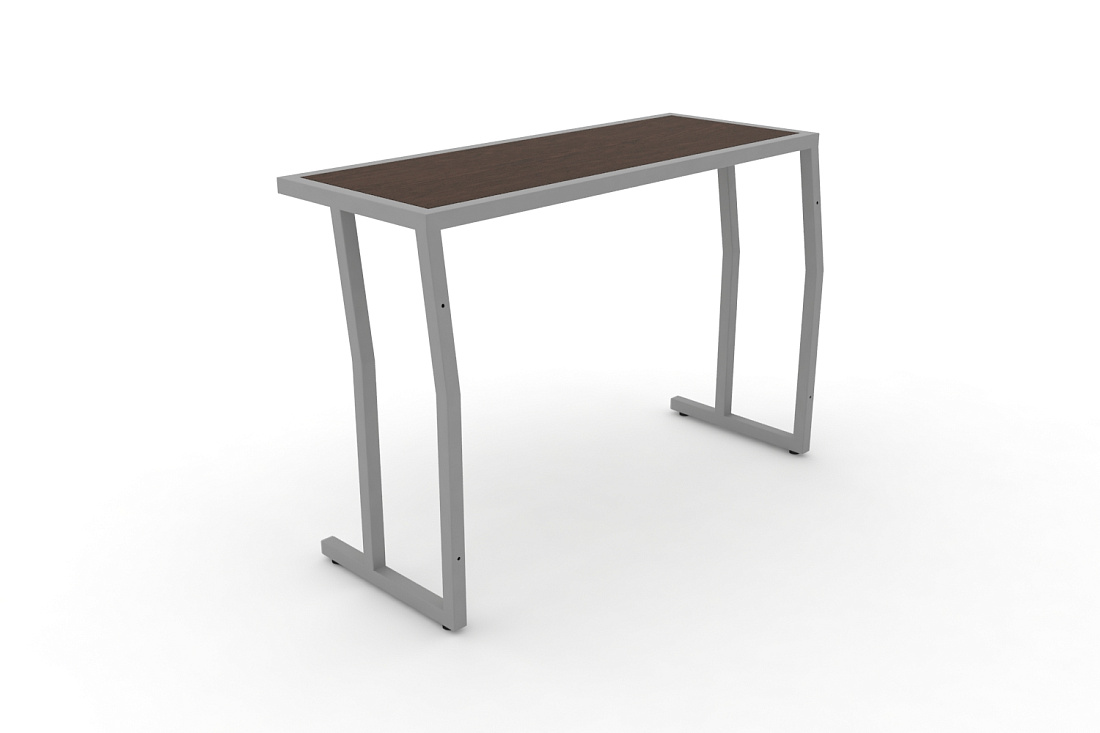 Стол учебный двухместный без царги DESK DK-1100S Венге / Серый Металл  стоимость