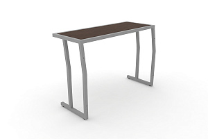 Стол учебный двухместный DESK DK-1100S Венге Цаво / Серый металл фото