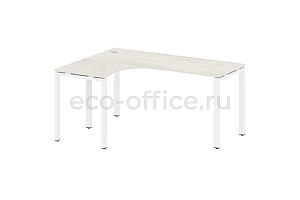 Стол криволинейный левый METAL SYSTEM STYLE БП.СА-4 (L) Дуб Наварра / Белый металл фото