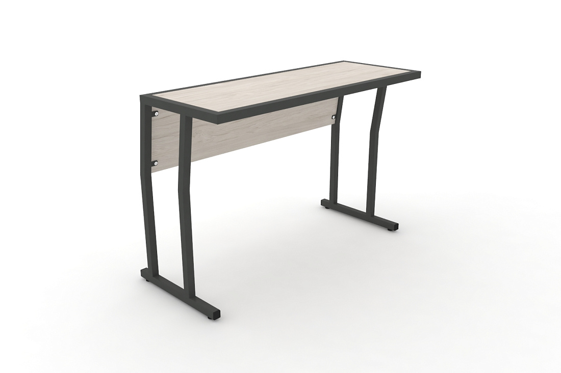 Стол учебный двухместный с царгой DESK DK-1100SP Денвер Светлый / Антрацит Металл  стоимость