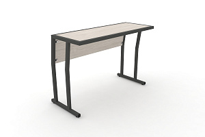 Стол учебный двухместный с царгой DESK DK-1100SP Денвер Светлый / Антрацит металл фото