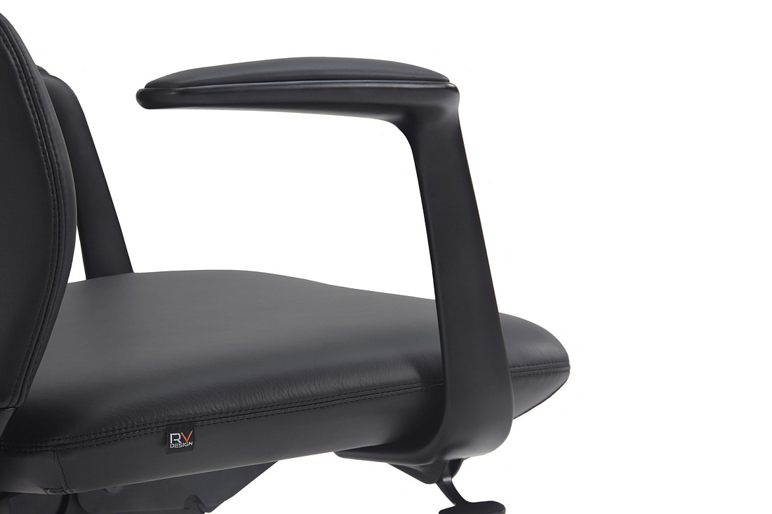 кресло руководителя rv design venetto fk013-a12 чёрная кожа фото
