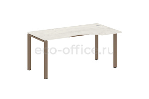 Стол криволинейный правый METAL SYSTEM STYLE БП.СА-1 (R) Дуб Наварра / Мокко металл фото