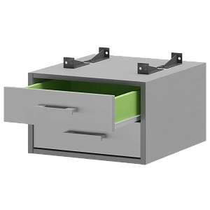 Тумба подвесная для столов на м/каркасе гл.600 мм Protech АМТ2-02.60 Серый фото