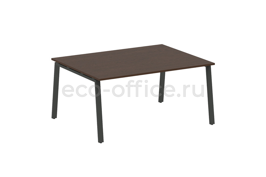 Стол переговорный (1 столешница) METAL SYSTEM STYLE БА.ПРГ-1.4 Венге Цаво / Антрацит металл  стоимость
