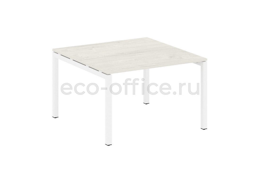 Стол переговорный (1 столешница) METAL SYSTEM QUATTRO 5x5 50БП.ПРГ-1.2 Дуб Наварра / Белый металл  стоимость