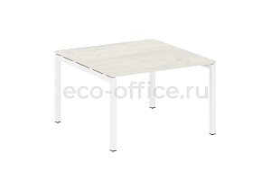 Стол переговорный (1 столешница) METAL SYSTEM QUATTRO 5x5 50БП.ПРГ-1.2 Дуб Наварра / Белый металл фото