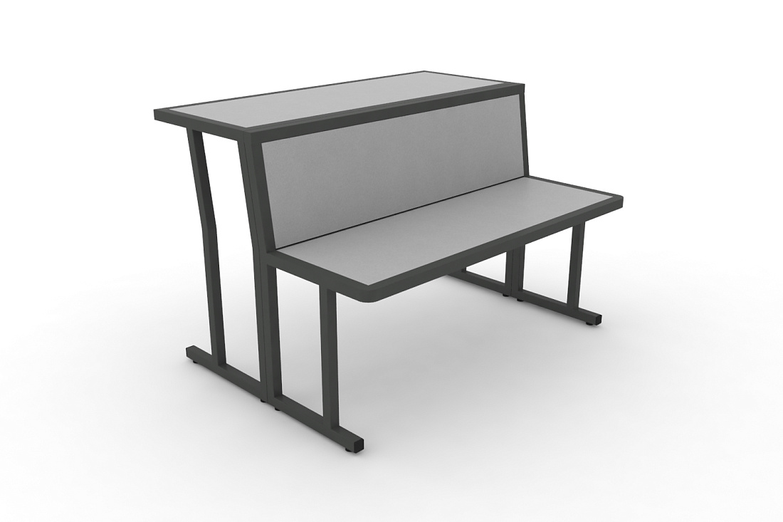 Комплект скамья со столом DESK DKN-1100LS Серый / Антрацит Металл  стоимость