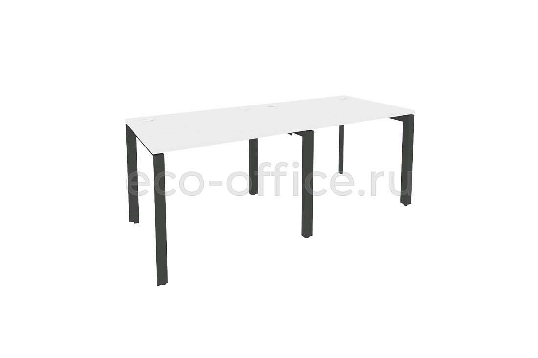 Рабочая станция на П-образном м/к ONIX O.MP-RS-2.1.8 Белый Бриллиант / Антрацит металл  купить в Москве