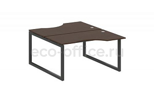 Рабочая станция криволинейная METAL SYSTEM QUATTRO 5x5 50БО.РАС-СА-2.2 Венге Цаво / Антрацит металл фото
