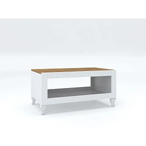 Стол журнальный белый/engadina Protech КМ-51 Белый/Энгадина фото