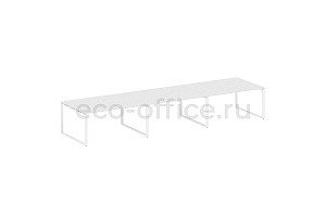 Стол переговорный (3 столешницы) METAL SYSTEM STYLE БО.ПРГ-3.4 Белый / Белый металл фото