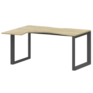 Стол эргономичный левый на металлокаркасе Protech НТМП.О-040.ЛВ Баттл Рок/Антрацит фото