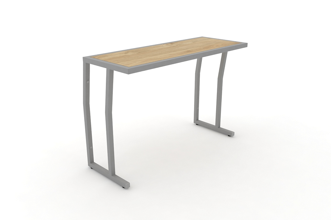Стол учебный двухместный без царги DESK DK-1100S Тиквуд Светлый / Серый Металл  стоимость