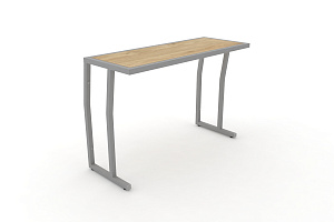 Стол учебный двухместный DESK DK-1100S Тиквуд Светлый / Серый металл фото