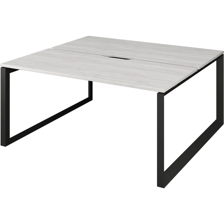 бенч двойной на 2 рабочих места на металлокаркасе protech нтмп.о.б2-160 сосна винтер/антрацит фото