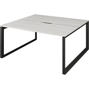 Бенч двойной на 2 рабочих места на металлокаркасе Protech НТМП.О.Б2-120 Сосна винтер/Антрацит фото