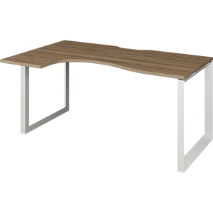 Стол эргономичный левый на металлокаркасе Protech НТМП.О-060.ЛВ Дуб сафари/Белый фото
