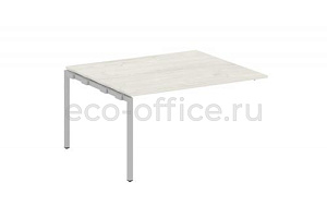 Проходной наборный элемент переговорного стола METAL SYSTEM QUATTRO 4x4 40БП.ППРГ-3 Дуб Наварра / Серый металл фото