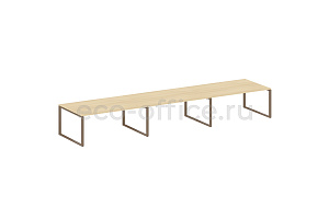 Стол переговорный (3 столешницы) METAL SYSTEM STYLE БО.ПРГ-3.5 Акация Лорка / Мокко металл фото